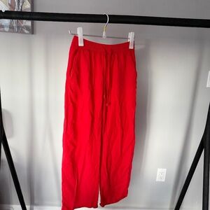 ZARA red draw string pants